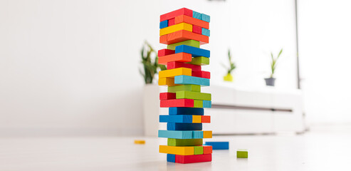 Tower Wooden Blocks Game for Family