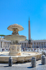 Fototapeta na wymiar View of St. Peter's Square in the Vatican City