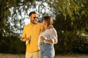 couple walking in the park