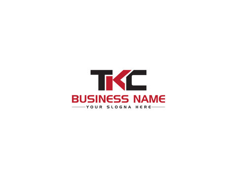Monogram TKC Logo Icon Vector, Colorful TK Logo Letter Vector Image Design With Red Black Icon For Business