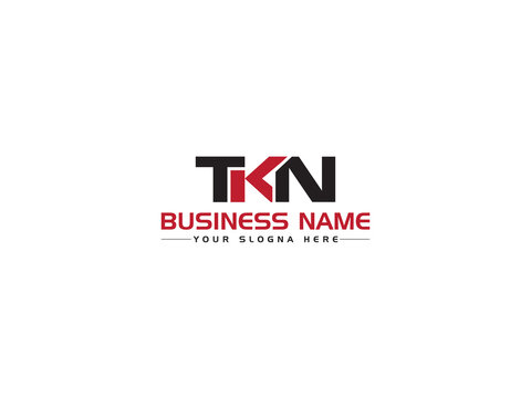 Monogram TKN Logo Icon Vector, Colorful TK Logo Letter Vector Image Design With Red Black Icon For Business