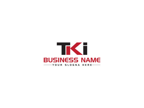 Monogram TKI Logo Icon Vector, Colorful TK Logo Letter Vector Image Design With Red Black Icon For Business