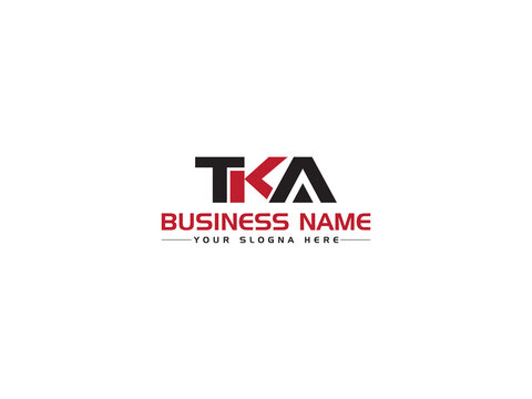 Monogram TKA Logo Icon Vector, Colorful TK Logo Letter Vector Image Design With Red Black Icon For Business