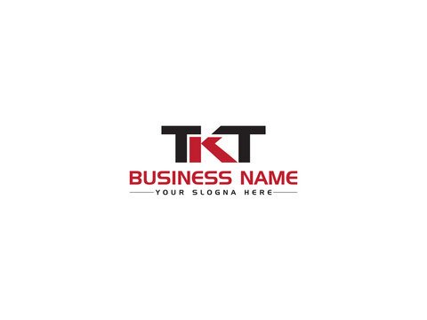 Monogram TKT Logo Icon Vector, Colorful TK Logo Letter Vector Image Design With Red Black Icon For Business