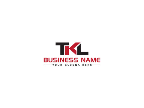 Monogram TKL Logo Icon Vector, Colorful TK Logo Letter Vector Image Design With Red Black Icon For Business