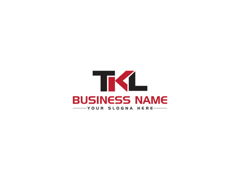 Monogram TKL Logo Icon Vector, Colorful TK Logo Letter Vector Image Design With Red Black Icon For Business