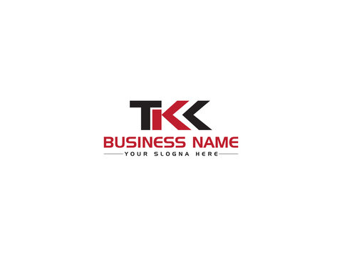Monogram TKK Logo Icon Vector, Colorful TK Logo Letter Vector Image Design With Red Black Icon For Business