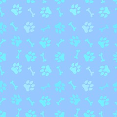  Animals seamless dogs footprints and bones pattern for clothes print and kids and fabrics and wrapping