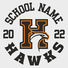 Eagle mascot logo design with modern illustration concept style for badge, emblem and tshirt printing.