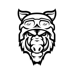 Wild hog head mascot