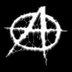Grungy illustration of the anarchy symbol