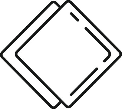 recommend clip art: Square tissue icon outline vector. Paper box