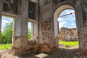 interior of an abandoned Orthodox church