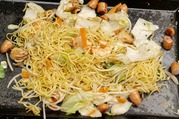 やきそば　鉄板焼料理　シーフード　焼きそば