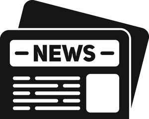 Newspaper article icon simple vector. News paper