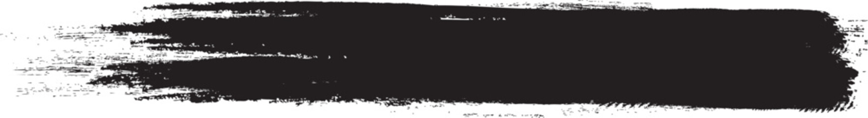 Black brush stroke isolated on background. Trendy brush stroke vector for black ink paint, grunge backdrop, dirt banner, watercolor design and dirty texture. Brush stroke vector