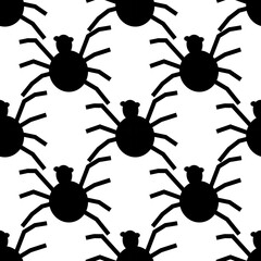 spider seamless background. Vector illustration in flat style for Halloween autumn holiday. spider insect scary