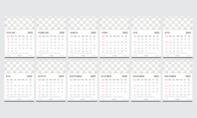 Trendy 2023 Calendar Layout template