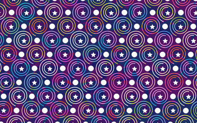 seamless pattern with circles stars graphic art design wallpaper