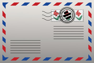 Mail post icon cartoon vector. Letter job