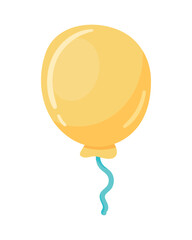 yellow balloon helium floating