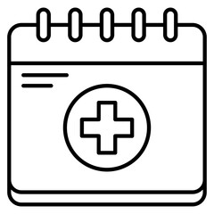 Fototapeta premium Calendar Line Icon