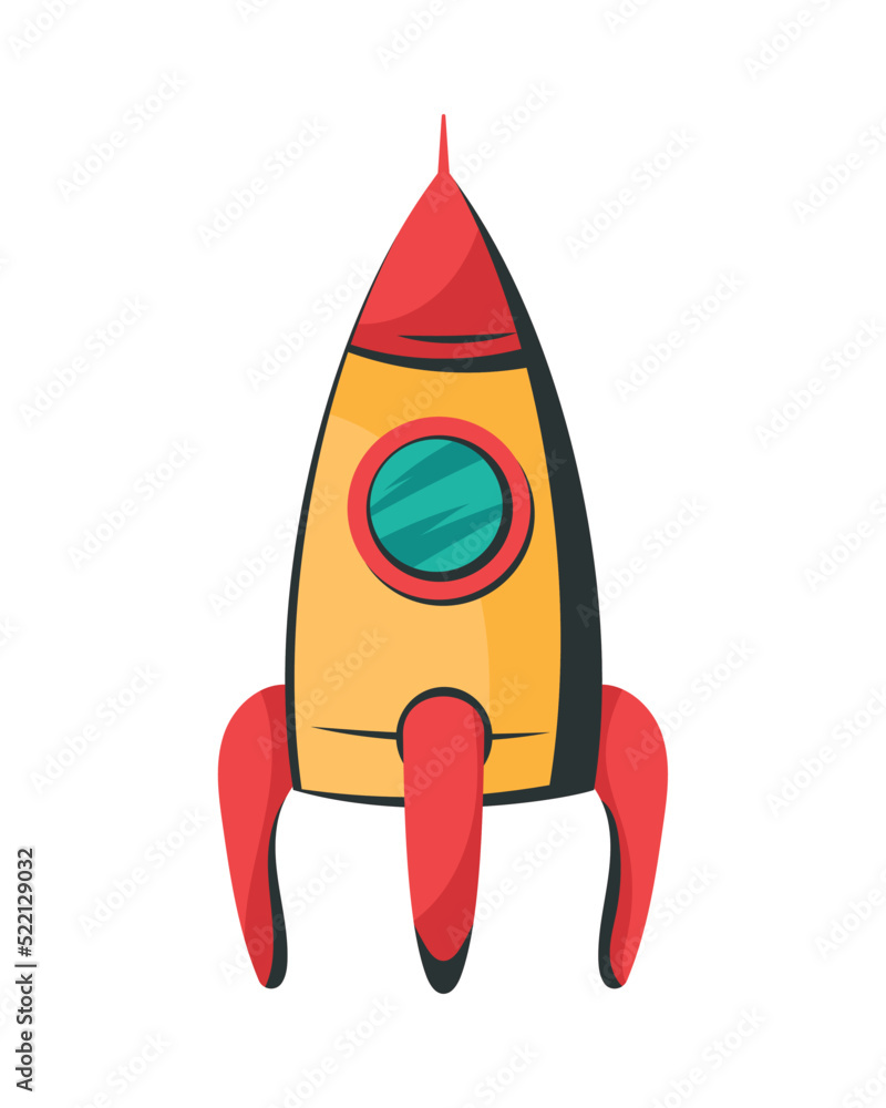 Canvas Prints yellow rocket space outer