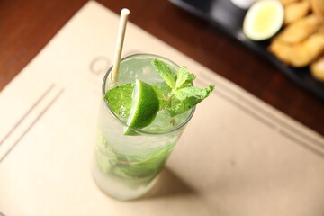 mojito close up top view