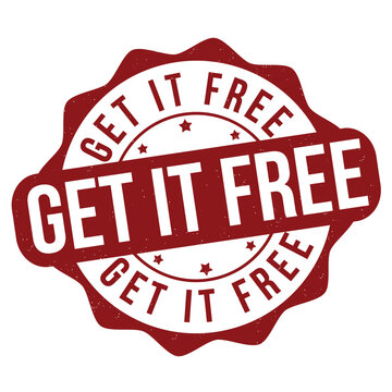 Get it free stamp or label