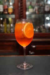 aperol spritz drink close up front view