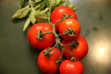 italian tomatoes close up top view