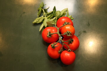 italian tomatoes close up top view