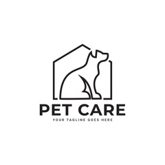 Dog Hand Logo Stock Illustrations. Dog care Logo for Pet care icon symbols.