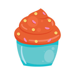 red sweet cupcake