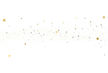 Light silver gold glitter confetti. Light background.