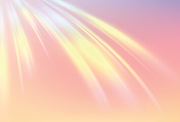 Obraz premium Rainbow prism flare lens realistic effect. Vector illustration of light refraction texture