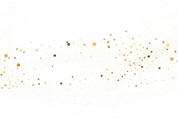 Light silver gold glitter confetti. Light background.