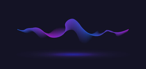 Abstract dynamic motion wave. Gradient line background vector design.