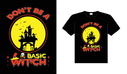 Halloween horror vintage t-shirt design, scary print template vector graphics, high-quality typography illustration shirt design