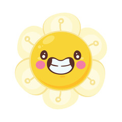 happy flower emoticon