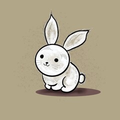 Fototapeta premium Cute Bunny Illustration 