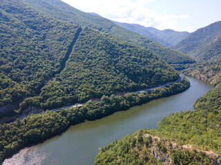Aerial view of Krichim Reservoir, Bulgaria