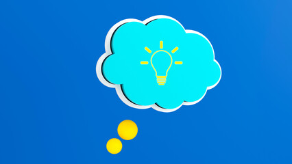 speech bubble and light bulb icon