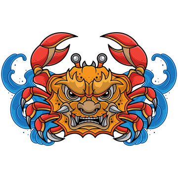 traditional style crab tattoo