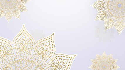 Mandala gold illustration vector ramadan background