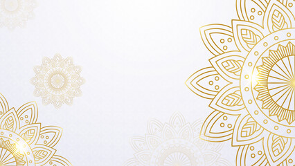 Mandala gold illustration vector ramadan background