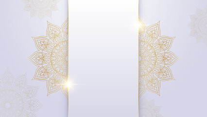 Luxury mandala design with gold color, Vector mandala floral patterns with white background