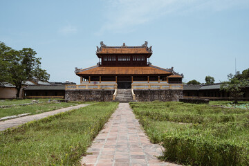 palace inside the complex of the imperial citadel in Hue, Vietnam.