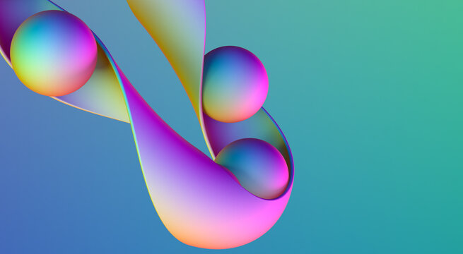 Abstract twisted band and spheres.