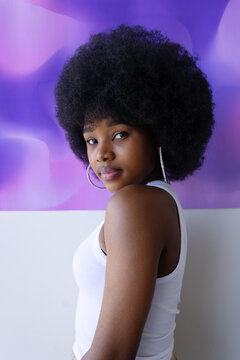 Young Black Woman With Afro Hairstyle